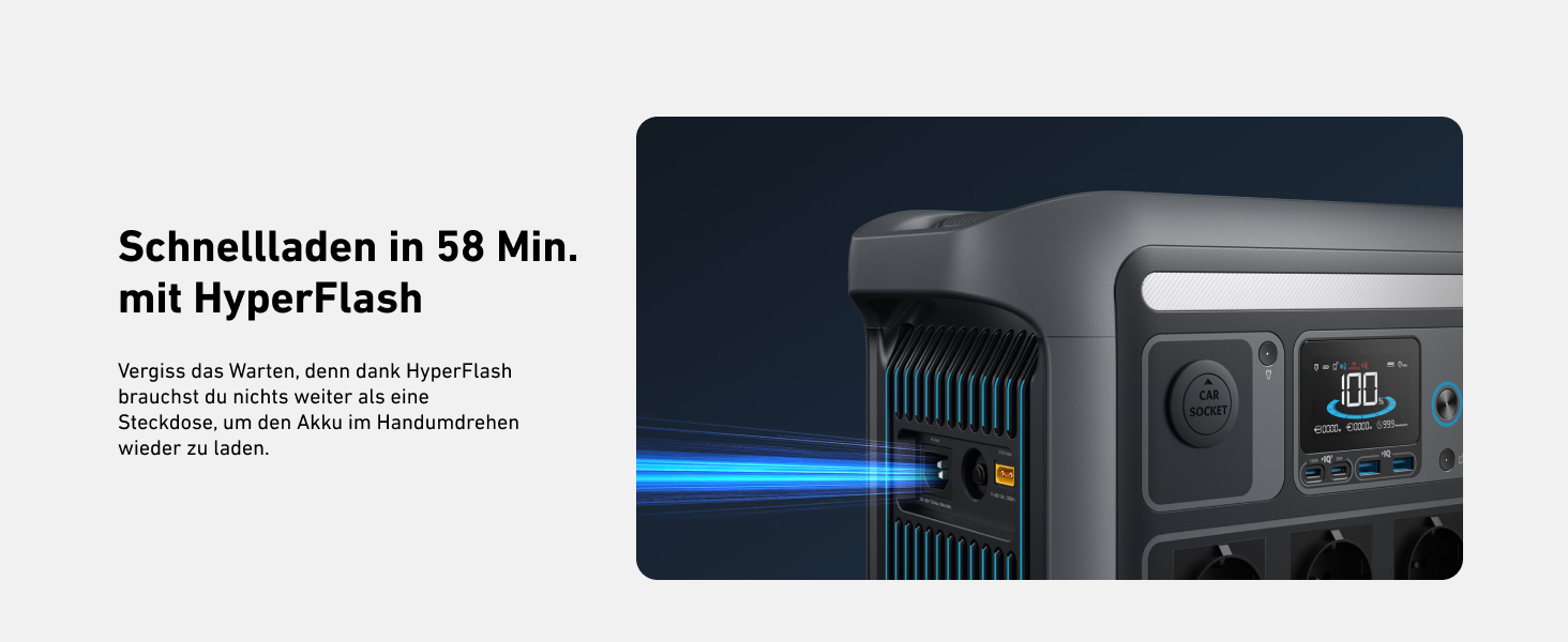 Anker SOLIX C800 Портативна електростанція, 1200W (1600W пікова потужність), 768Wh LiFePO4 акумулятор, для кемпінгу, RV, подорожей, резервне живлення (сонячна панель опційно)