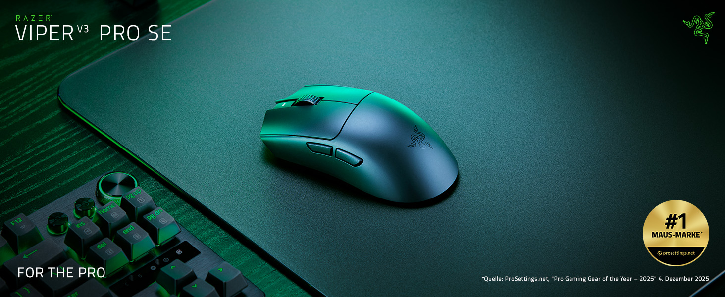 Ігрова бездротова миша Razer Viper V3 Pro SE, сенсор Focus Pro 30K DPI, перемикачі 2-го покоління, 4000Hz, чорна