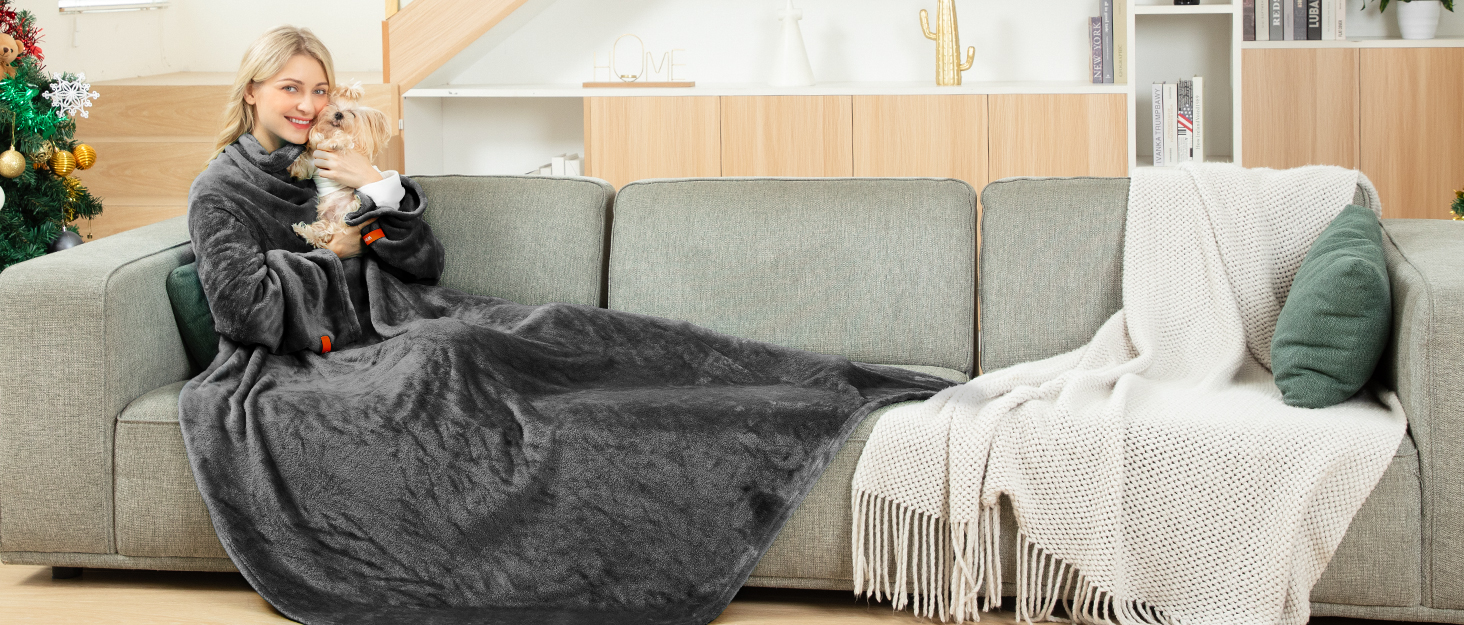 Обтяжувальна ковдра Winthome 135x200см, 6кг — Антистрес терапевтична ковдра для глибокого сну та релаксації, сіра