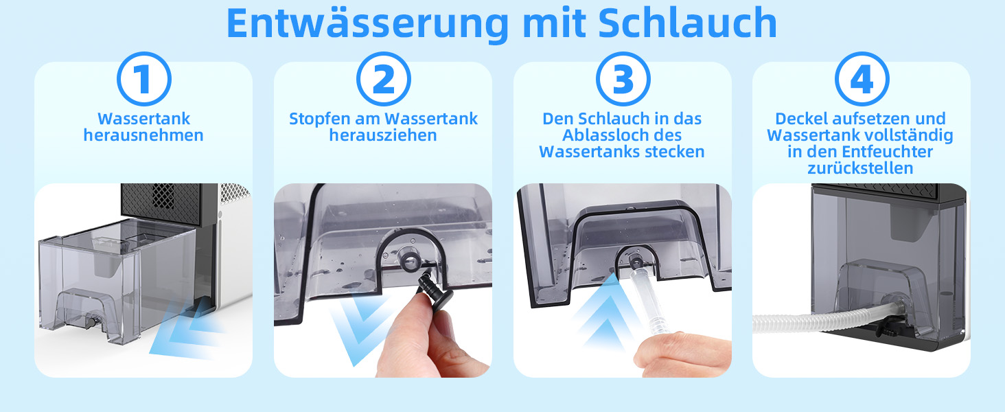 Електричний осушувач повітря для дому: кімнатний осушувач з функцією відтавання, таймером та режимом сну. Підходить для спальні, підвалу, ванної кімнати, кемпера. Середній розмір