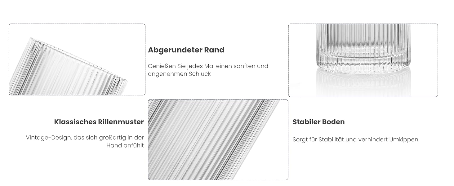 Набір склянок INSETLAN 370мл (6 шт.) для напоїв: віскі, пива, соків, кави та коктейлів | Склянка Long Drink | Склянка для води | Склянка для напоїв | Можна мити в посудомийній машині