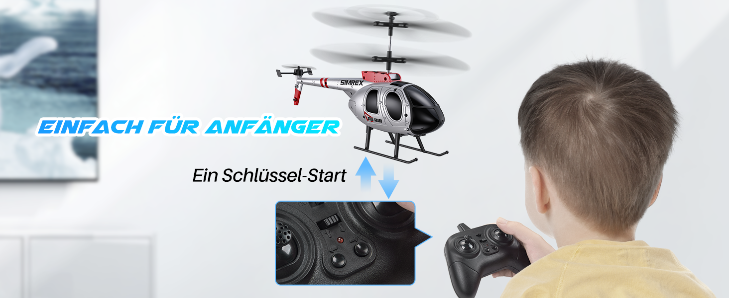 Радіокерований гелікоптер SIMREX 2.4 GHz, 2 швидкості, 20 хв польоту, для хлопчиків та дівчаток