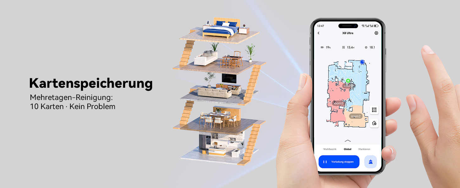 Робот-пилосос Tesvor S8 Pro з функцією миття - 8000Pa, 3в1, LiDAR-навігація, 240 хв роботи, керування через додаток/Alexa, для шерсті тварин, килимів та твердих підлог