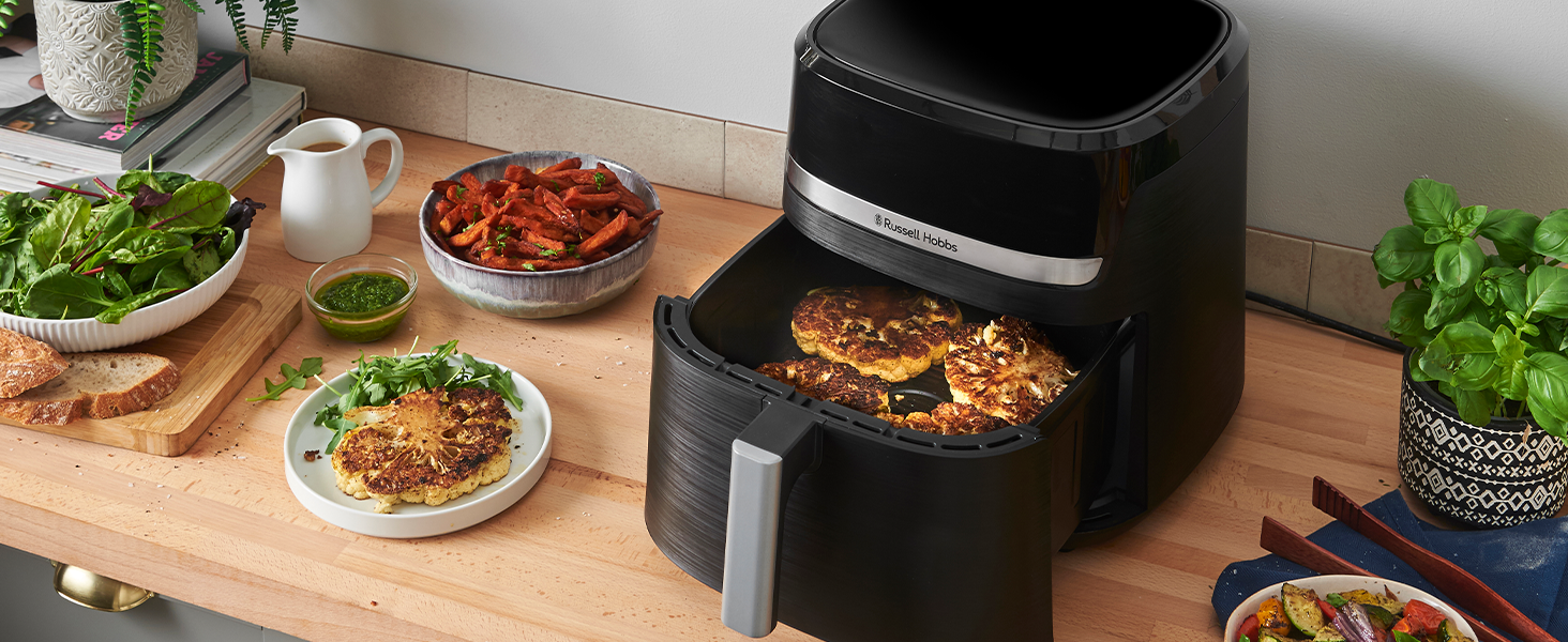 Фритюрниця Russell Hobbs SatisFry XXL 8.3л Rapid AirFryer з Rapid Air, 9 програм, сенсорний екран, гриль, піч, без олії, для піци 26см