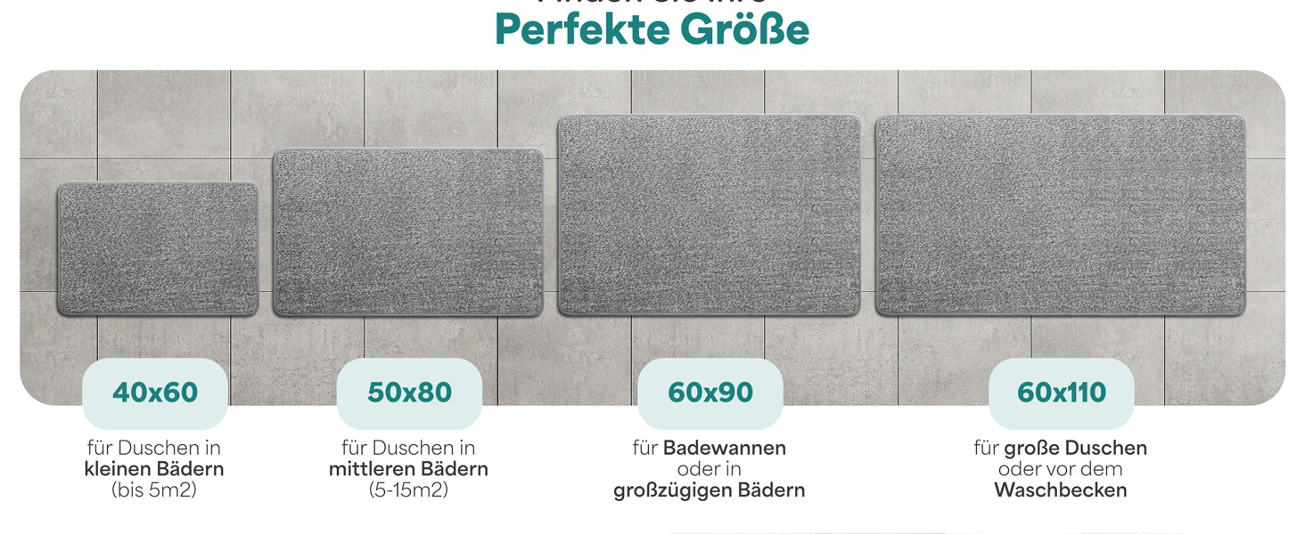 Килимок для ванної кімнати сірого кольору, антиковзкий, швидковисихаючий, 50x80 см