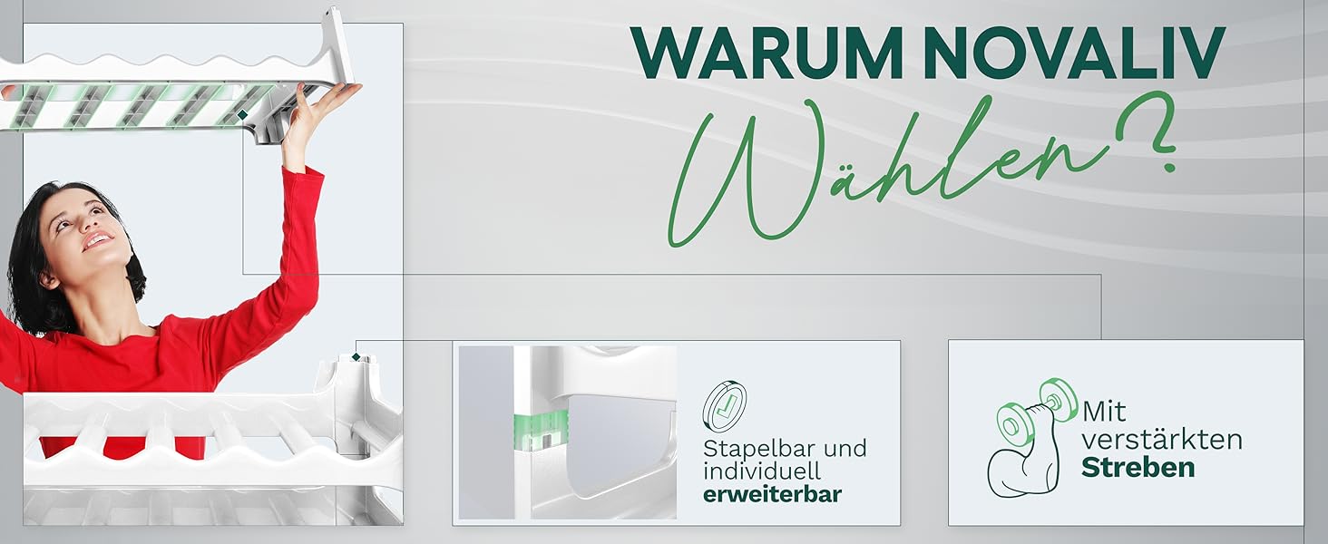 Стеляж для пляшок Novaliv на 36 пляшок з пластику, розширюваний, для вина, напоїв, спиртних напоїв