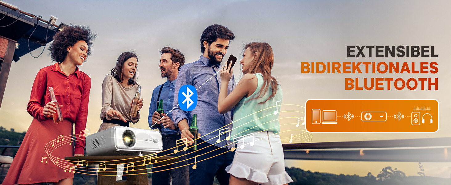 Aurzen Eazze D1 Smart Beamer: 4K проєктор для домашнього кіно з підтримкою 4K, Full HD 1080P, Netflix, Dolby Audio, автофокусом, корекцією трапеції, Wi-Fi, Bluetooth, білий