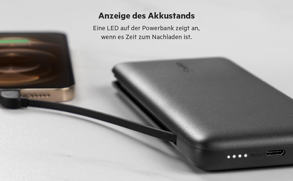 Повербанк Belkin BOOSTCHARGE Plus 10K (10 000 мАг, кабель Lightning & USB-C, порт USB-C) - чорний