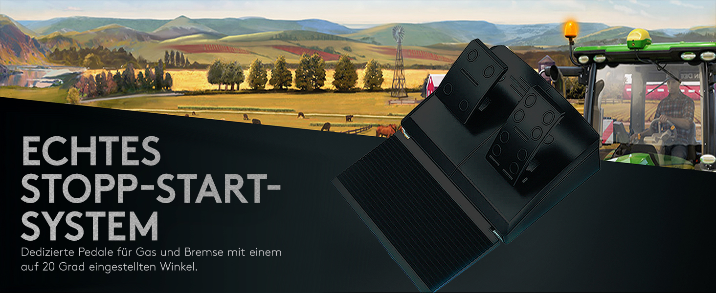 Джойстик Logitech G Saitek Farm Sim Controller для Farming Simulator: кермо, педалі, 38+ кнопок, USB, PC/Mac - Чорний