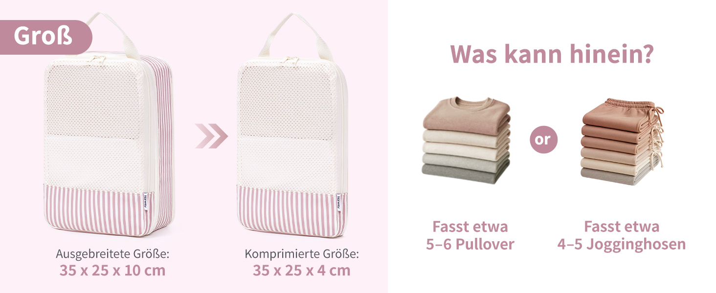 Набір органайзерів для валізи та рюкзака Narwey, 6 шт, компресійні пакувальні куби для подорожей, синій з візерунком