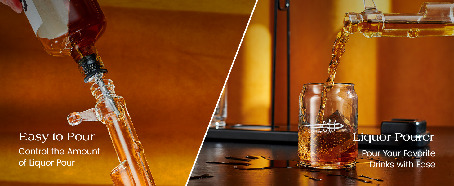 Набір для віскі Kollea: декантир та дозатор, 190 мл + 520 мл, унікальний подарунок для чоловіків