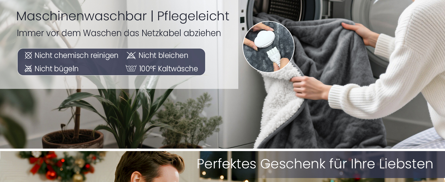 Електрична ковдра AnySun 200x180 см з автовимкненням, 6 рівнів нагріву, таймер 10 годин, захист від перегріву, сіра, для ліжка, дивану, машинне прання