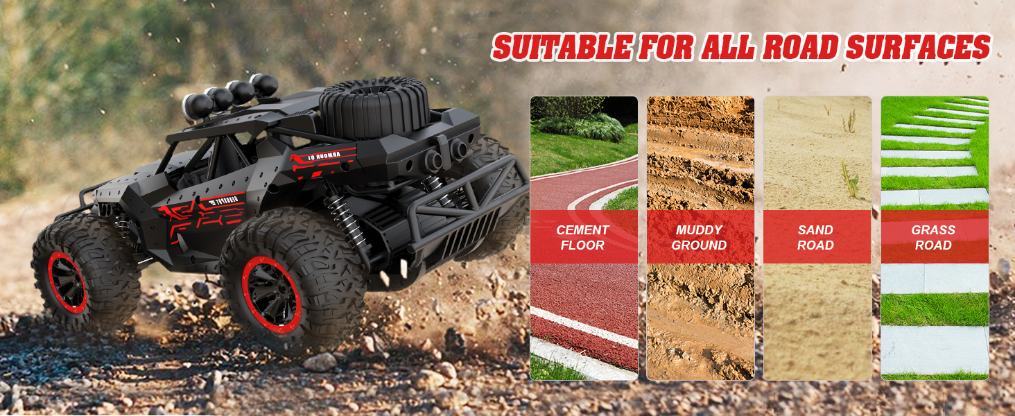 Радіокерований позашляховик 1:16 для хлопчиків, 2 акумулятори, 70 хв, 25 км/год, 2.4GHz, RC баггі, гоночний автомобіль, крос-кантрі, іграшка