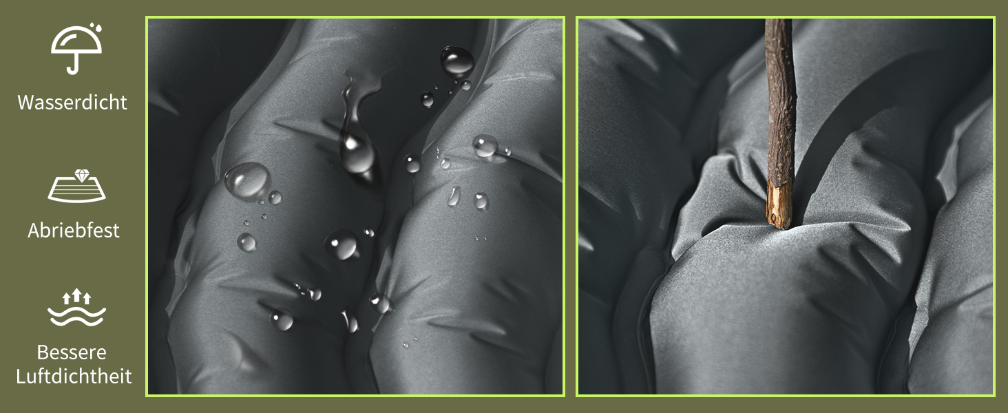 Надувний кемпінговий килимок Yuzonc Isomatte з вбудованим насосом та подушкою, компактний легкий матрац для походу та пляжу (Сірий)