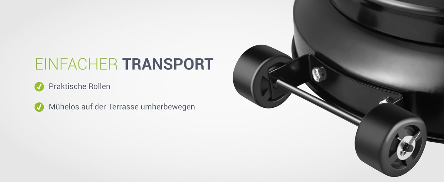 Газовий обігрівач для тераси Juskys® Cuna 11 кВт - обігрівач для тераси, балкону та саду - сумісний з 5 та 11 кг газовими балонами (Газовий балон не входить у комплект)