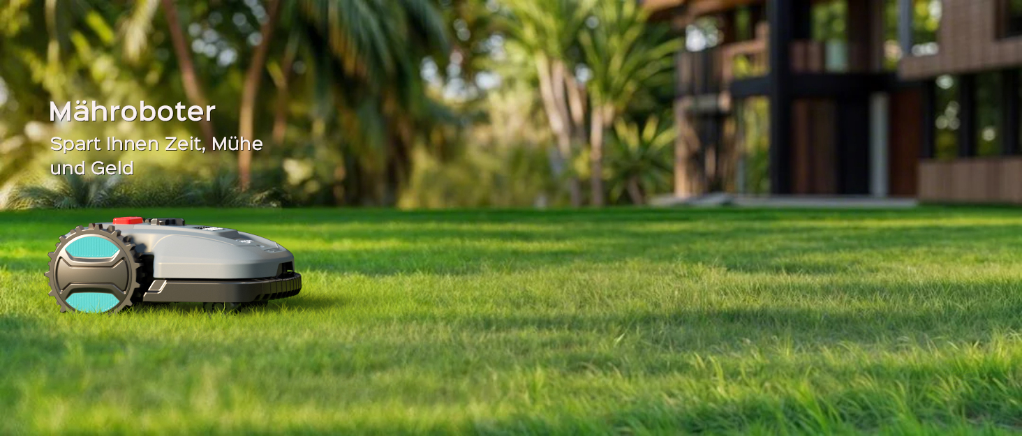 Робот-газонокосарка YARDCARE E400 з шириною скошування 18 см, керуванням через додаток, для газонів до 400 м², сенсором дощу, висотою скошування 20-60 мм, рівнем шуму менше 60 дБ, водозахистом IPX5