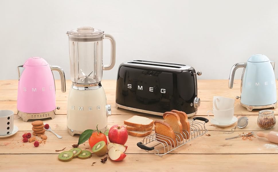 Електричний чайник Smeg KLF04PBEU 1,7L з регулюванням температури, фільтр від накипу, індикатор рівня води, 2400W, пастельно-блакитний