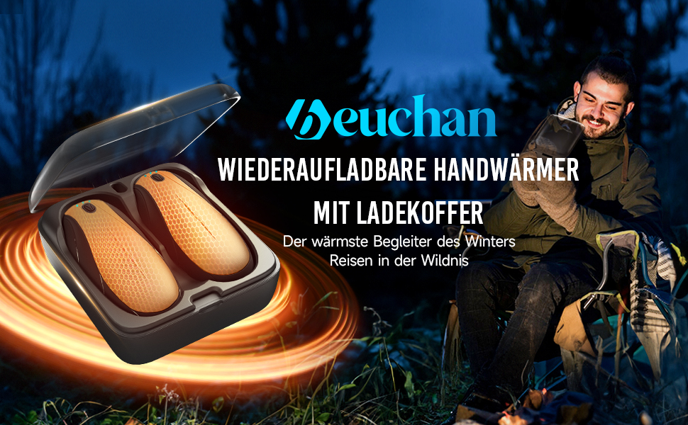 Електричний грієчка для рук 2-в-1 з магнітною основою та зарядним пристроєм, 14000mAh, 3 режими нагріву, для жінок, чоловіків, сімей, гольфу, полюванню та кемпінгу, чорний N7