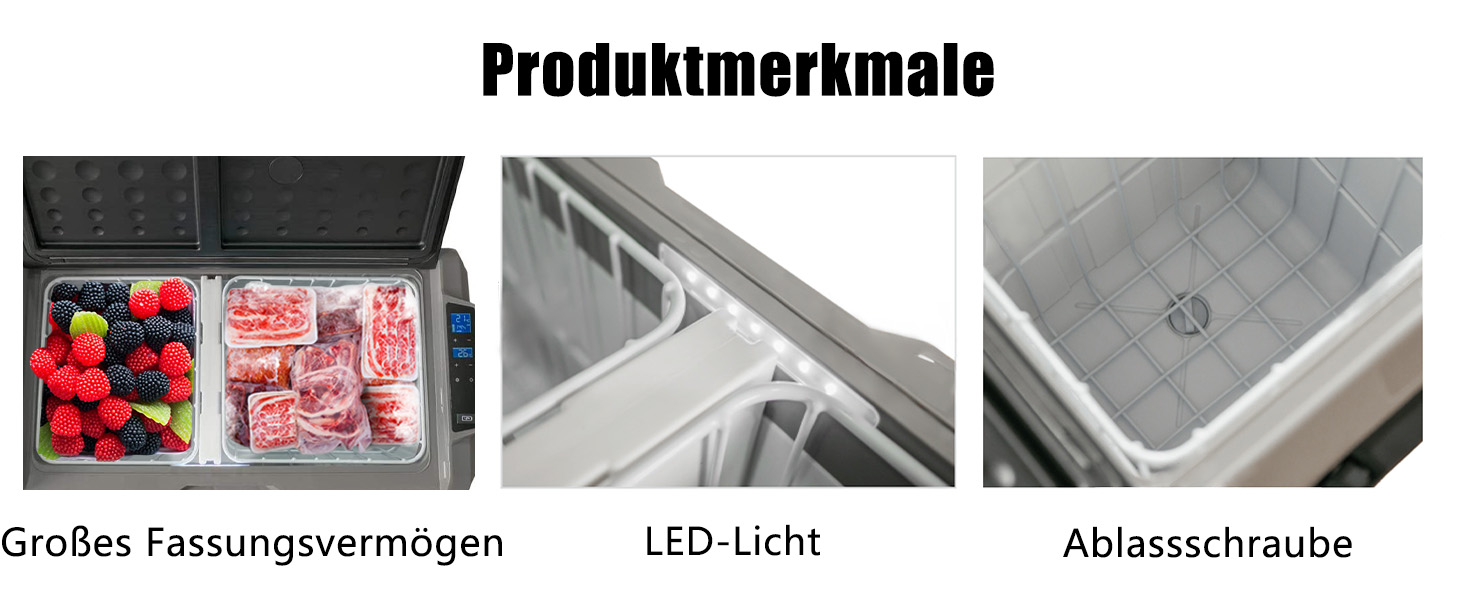 Автомобільний холодильник Alpicool T60 60L компресорний, портативний, 12V/220V з USB, -20°C до +20°C для авто, кемпінгу, вантажівок, човнів
