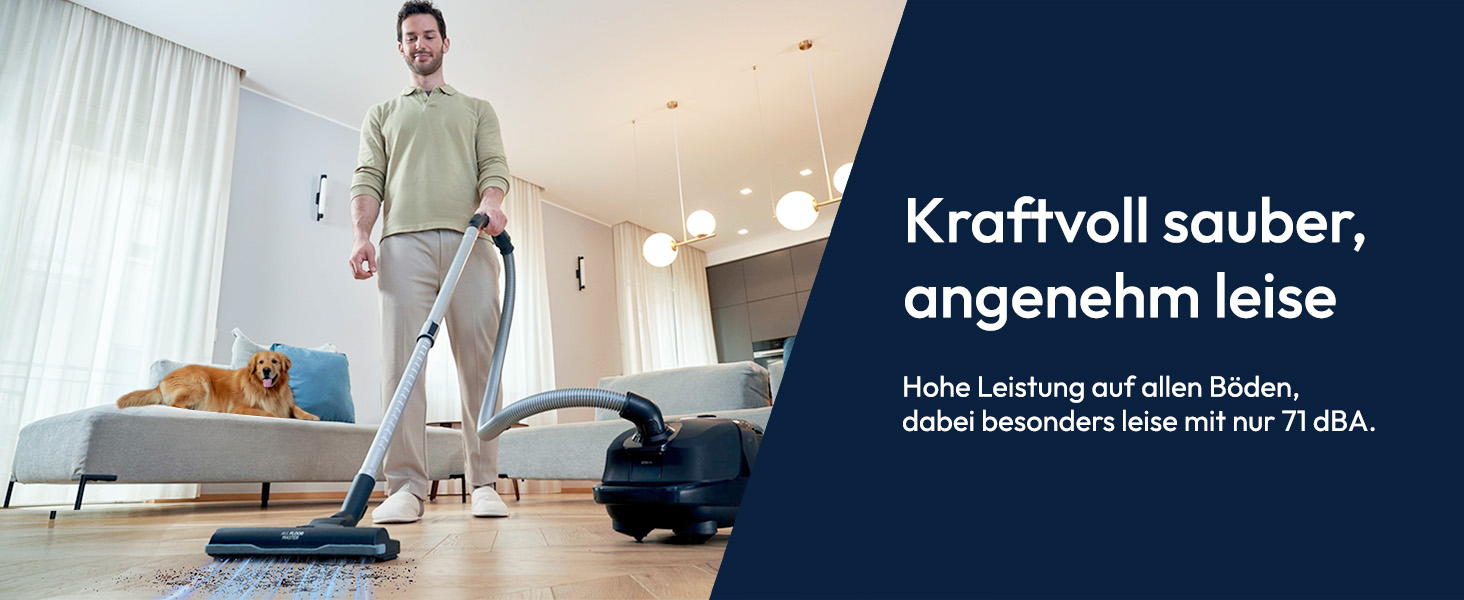 Пилсос Hoover HE2 Kompakter: для твердих поверхонь та килимів, мішок, фільтр EPA, 3.5л, аксесуари, 850W, 10м