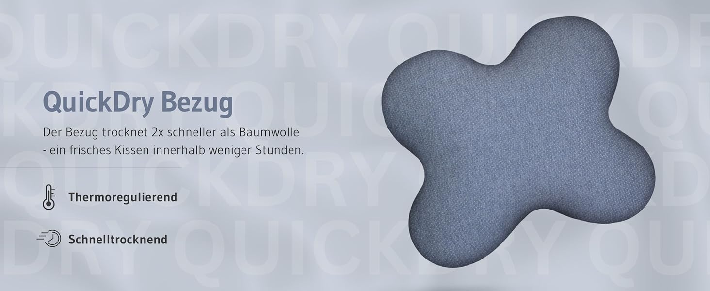 Ортопедична подушка для тих, хто спить на боці Acamar Thermic Ivory, комплект з чохлом, для профілактики болю в шиї, з піною з пам'ефекту, ергономічна подушка з термо-чохлом Acamar