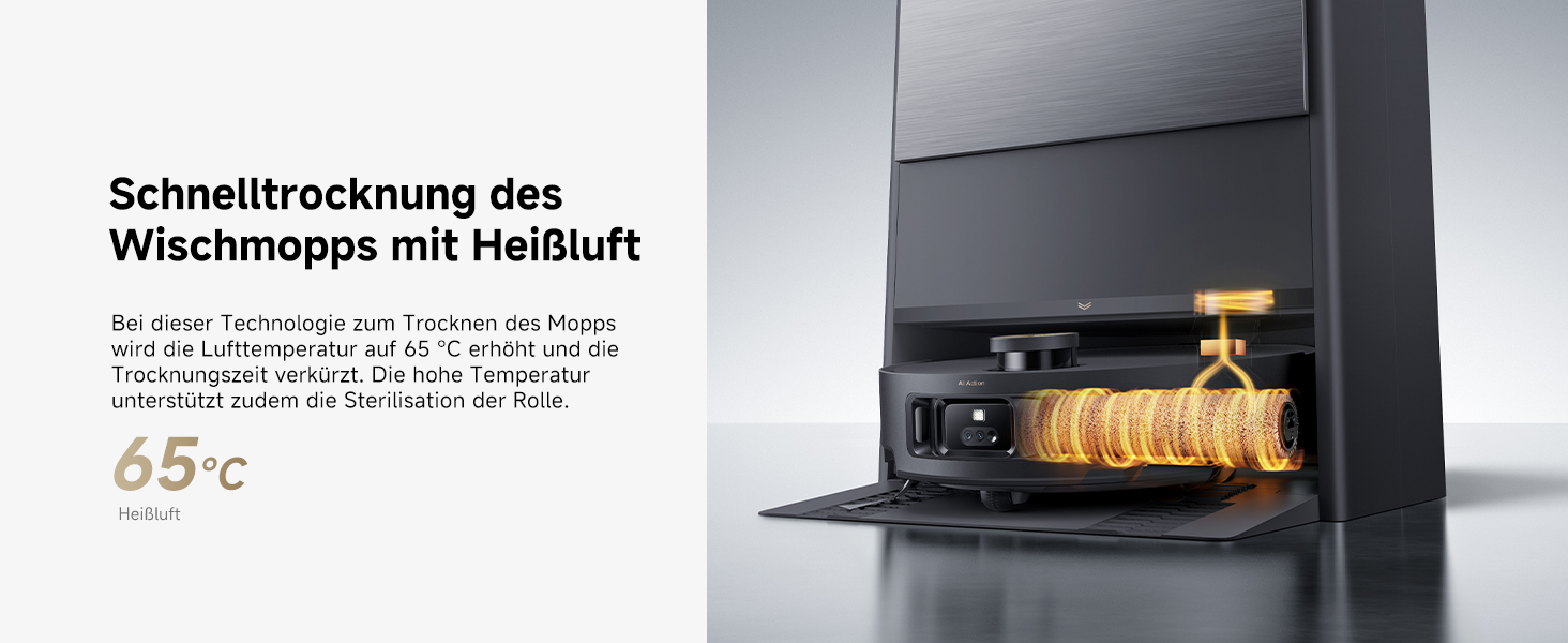 Робот-пилосос Dreame Aqua10 Roller: потужність 30000Pa, самоочищення, автоматичне випорожнення, керування голосом, чорний