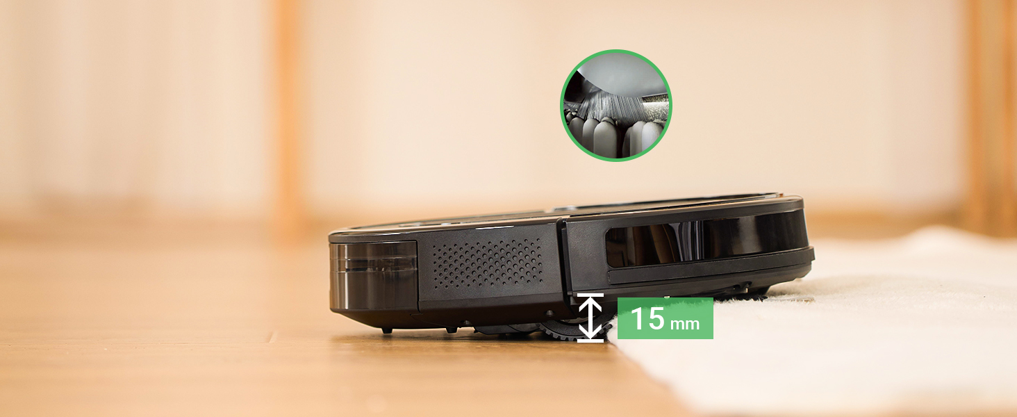 Робот-пилосос з функцією миття 2 в 1, потужність всмоктування 3000Pa, час роботи до 120 хвилин, 4 режими прибирання, робот-пилосос для видалення шерсті тварин з Aquacontrol™