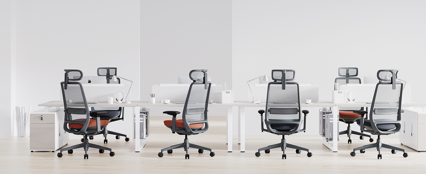 Ергономічне крісло Colamy для офісу, чорне: регульована глибина сидіння, 4D підлокітники, підтримка попереку (до 136 кг)