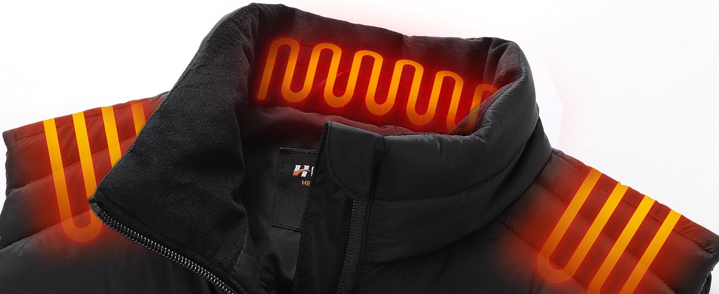 Зігріваючий жилет чоловічий з Powerbank 16000 mAh, електрожилет для підігріву, чорний, розмір L