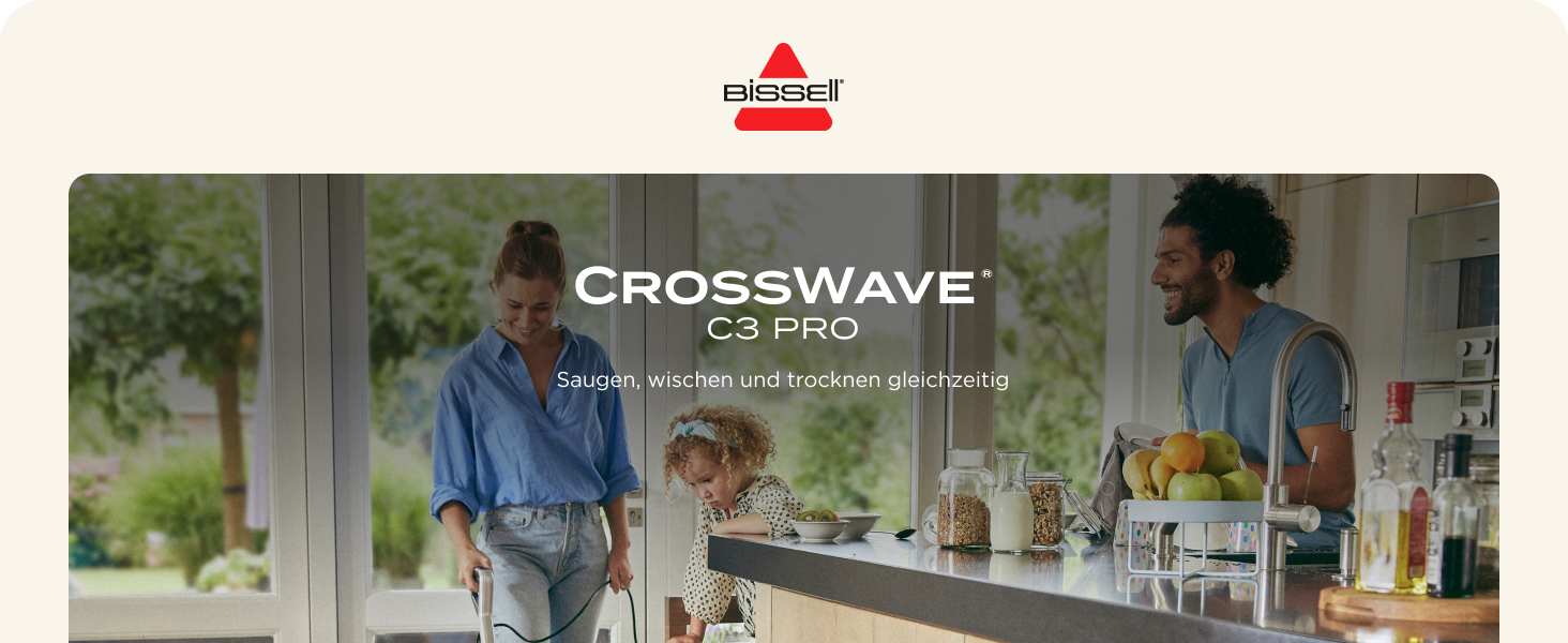 Bissell CrossWave C3 Pro: Миючий пилосос 2-в-1 для твердих підлог з кабелем