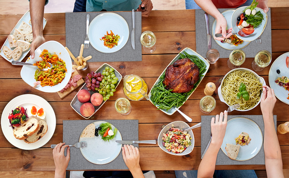 Тканинні серветки на стіл Rinpon, 8 шт., льон, для кухні, машинного прання, стійкі до тепла, без складок, товстий поліестер, бежеві