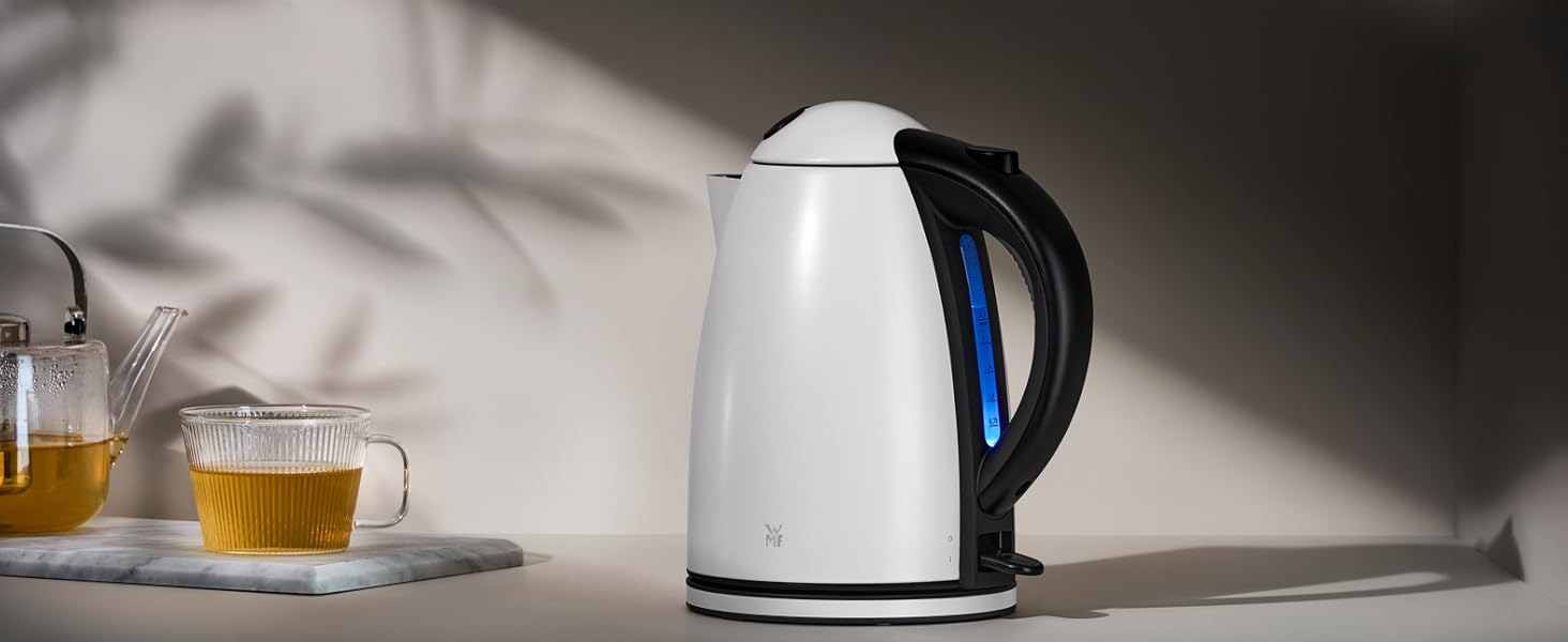 Електричний чайник WMF Stelio 1,7л з фільтром від накипу, нержавіюча сталь, матове покриття, підсвітка рівня води