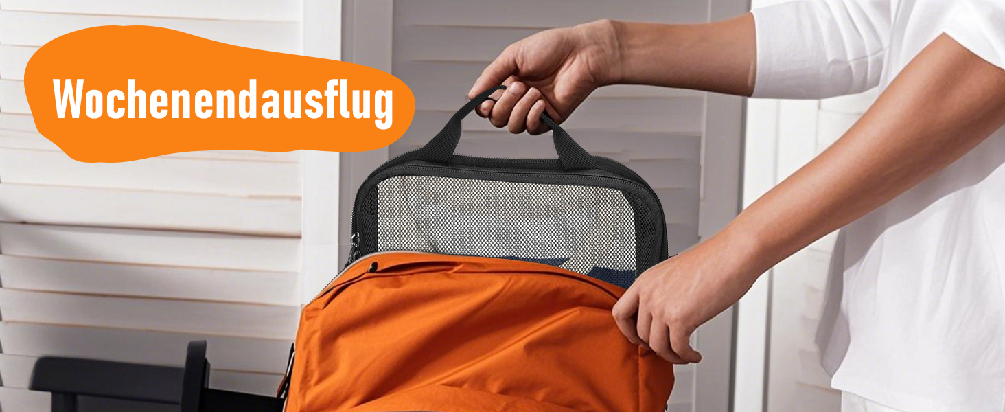 Набір компресійних органайзерів для одягу в подорожі, 8 предметів, дорожні сумки-пакувальники для валізи та рюкзака, чорні