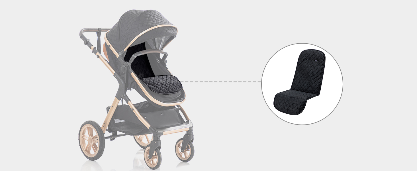 Дитяча коляска Glokid 3 в 1 з реверсивним сидінням, люлькою та автокріслом, з великими колесами, компактно складна, блакитна (LQL XX1)