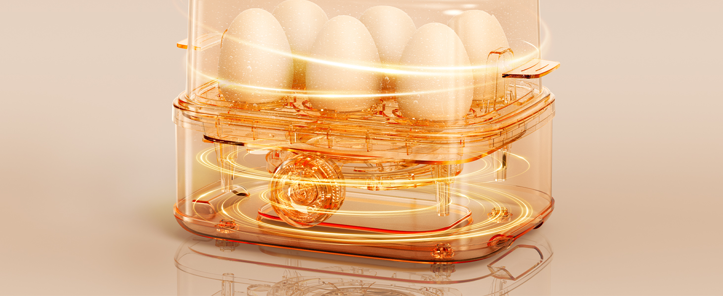 Електричний яйцеварка YASHE з нержавіючої сталі, 400W, 6 яєць, багатофункціональний, з індикатором, звуковий сигнал