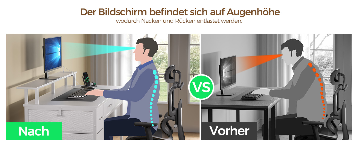 Комп'ютерний стіл Seventable з розетками та LED-підсвічуванням, 100 см, ігровий стіл з 5 шухлядами, стіл для офісу, робочого кабінету, спальні, вітальні, білий