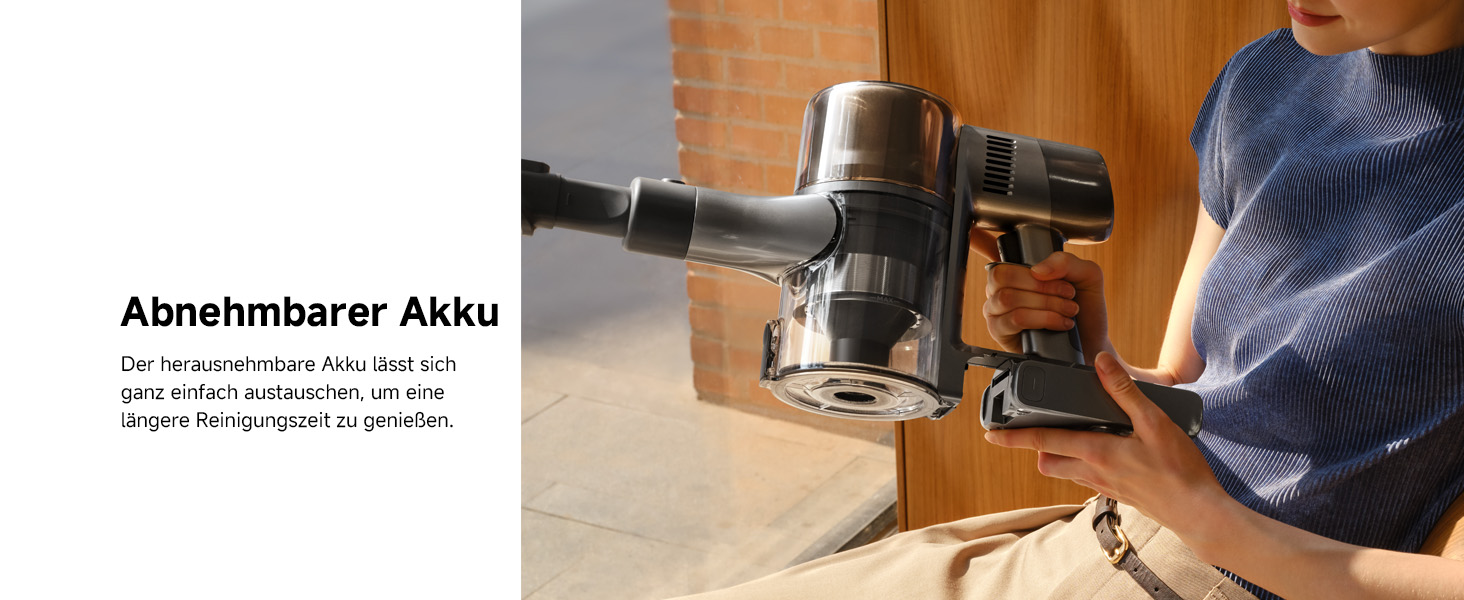 Бездротовий пилосос Dreame, 190AW, 90 хвилин роботи, LED-дисплей, синій LED, для дому, видалення шерсті тварин, килими (R30)