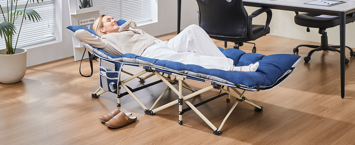 Розкладне кемпінгове ліжко Yaheetech з матрацом та сумкою для транспортування, 191 x 67 см, до 150 кг, сірий матрац та чорний каркас