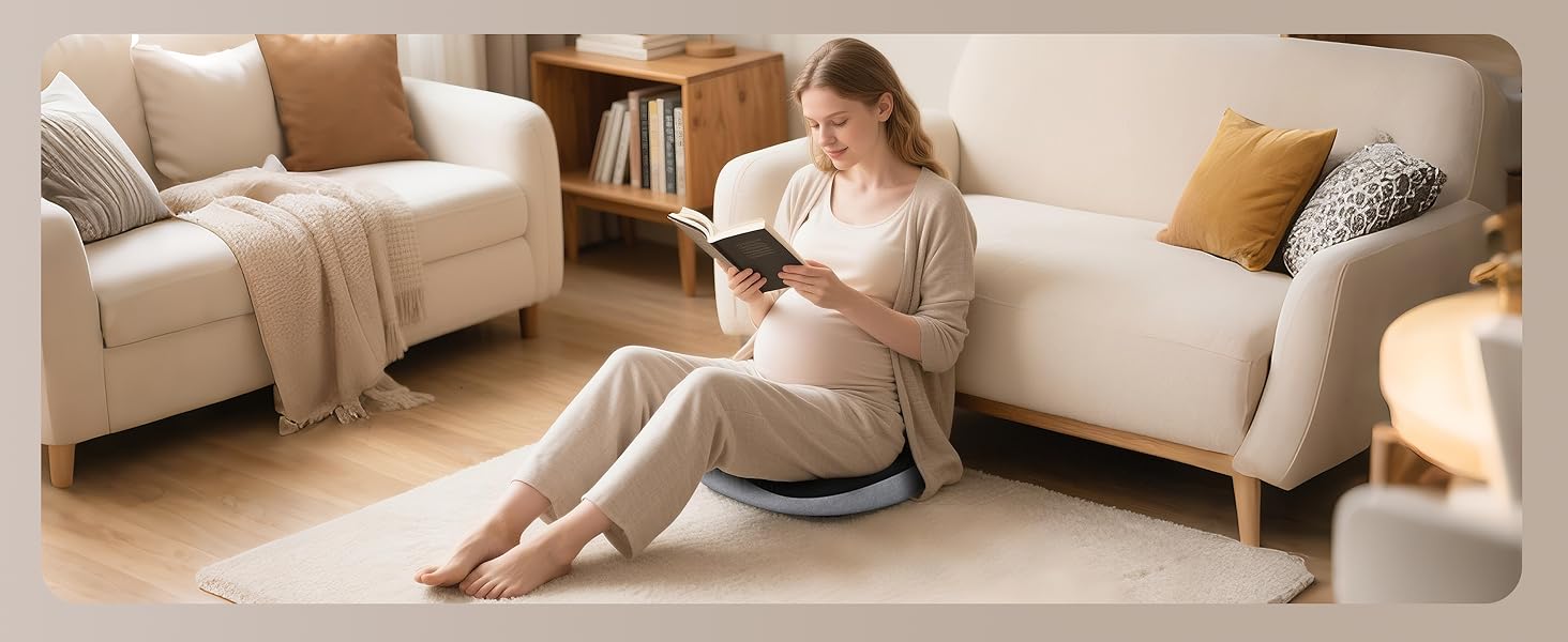 Ортопедична подушка-кільце з ефектом пам'яті для копчика та куксицевого відділу, протигеморройна та протипролежнева подушка для вагітних та реабілітації (Чорна)