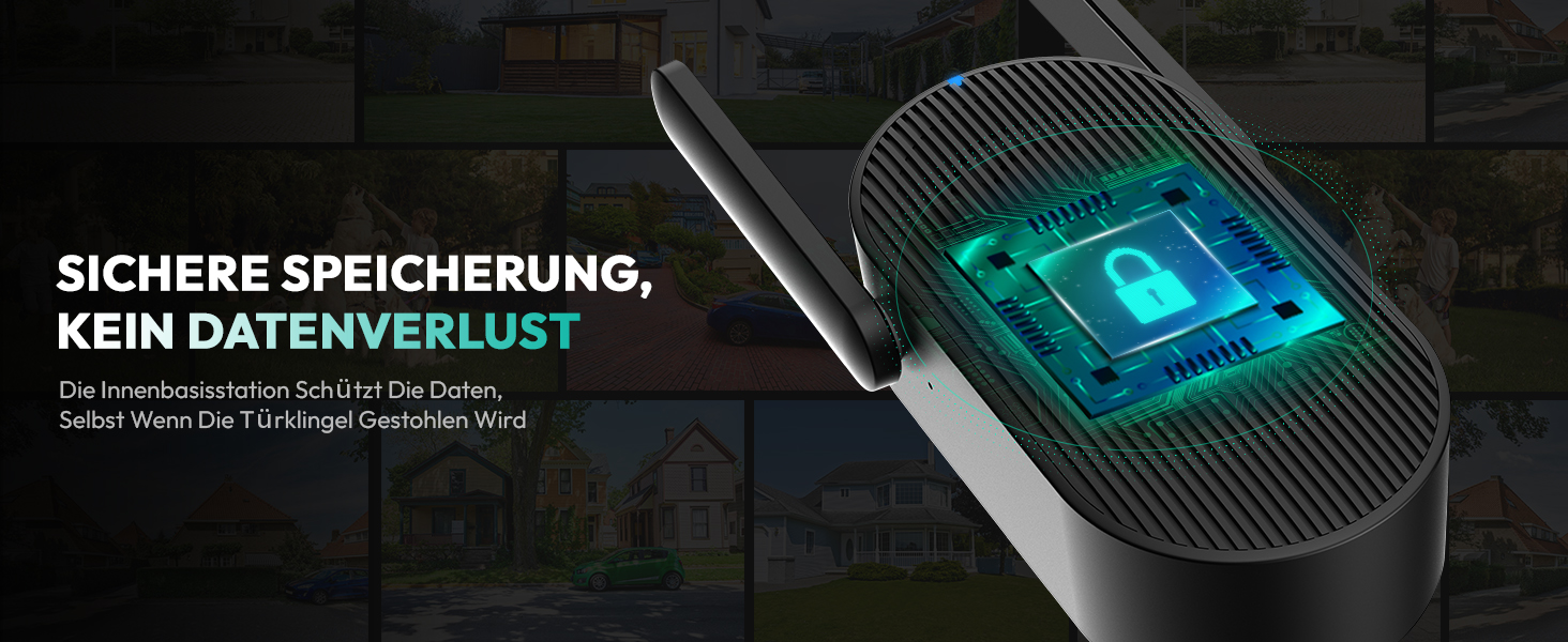 Відеодзвінок з камерою BOTSLAB 5MP, бездротовий, з AI, PIR, 360°, 2-way audio, без щомісячної плати R810