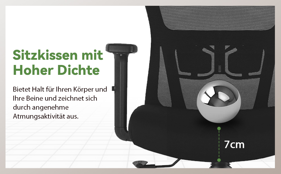 Ергономічне крісло для офісу, регульоване по висоті, поворотне з підтримкою попереку та підголівником, функція відкидання 90°-130°, максимальне навантаження 150 кг, чорний колір, X-Large