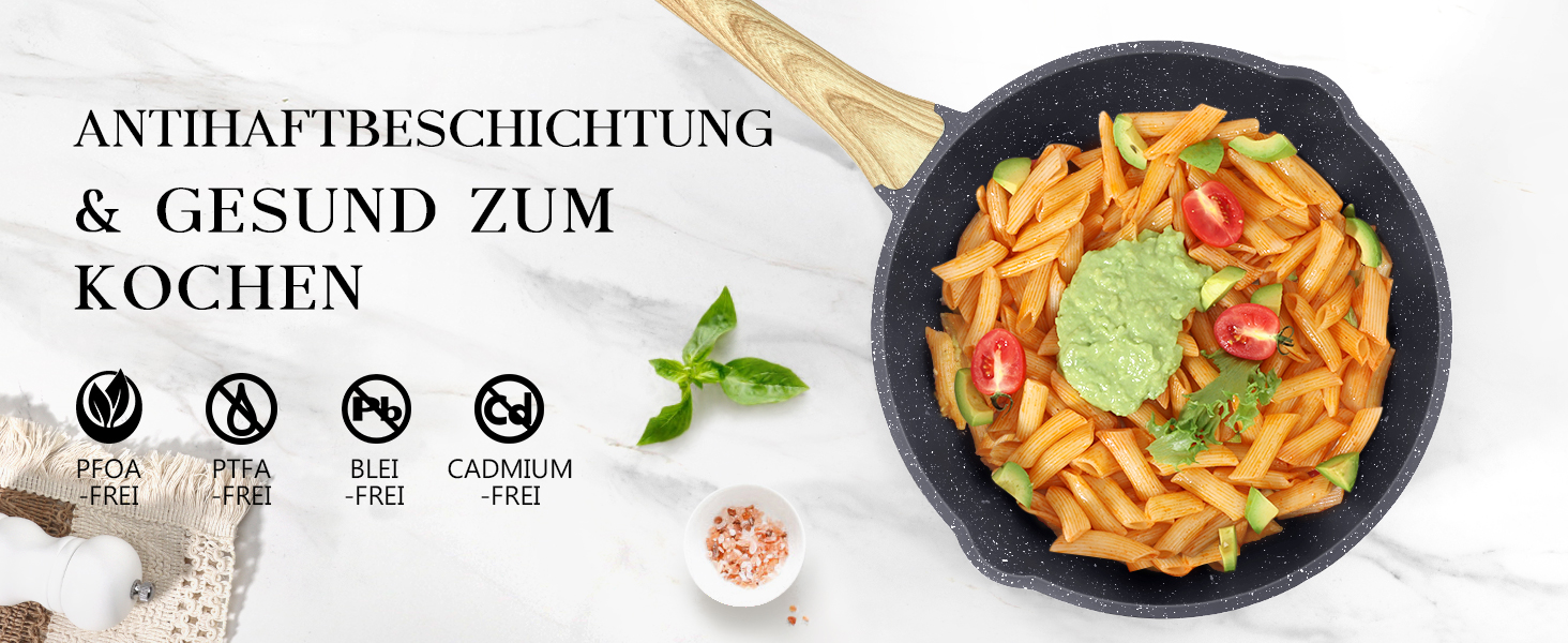 Wok-сковорода GiPP з високим бортиком, 24 см, керамічне антипригарне покриття, з кришкою, 4.3 л, для всіх типів плит, білий (сірий), PFOS/PFOA-free