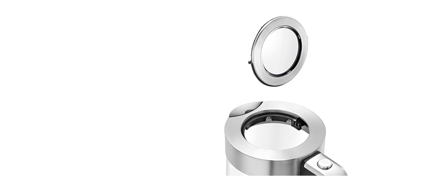 Електричний чайник WMF Lono зі скла, 1,7 л, з фільтром від накипу, бездротовий, 3000 Вт, матова нержавіюча сталь