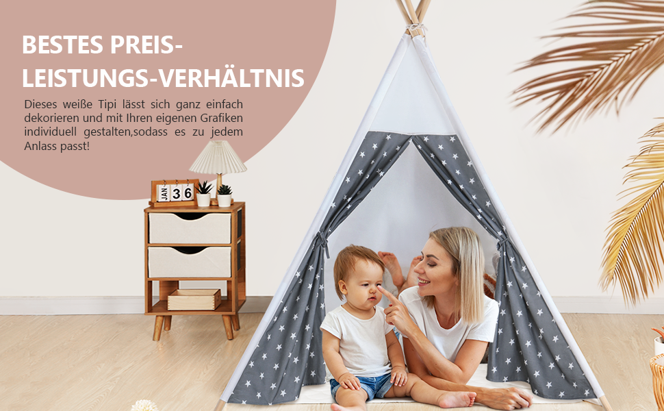 Дитячий намет-халатка Tipi для гри в приміщенні та на вулиці. Ігровий намет-халатка для хлопчиків та дівчаток з сумкою для зберігання, ігровий будиночок з вікнами. Чудовий подарунок! (Сірий)