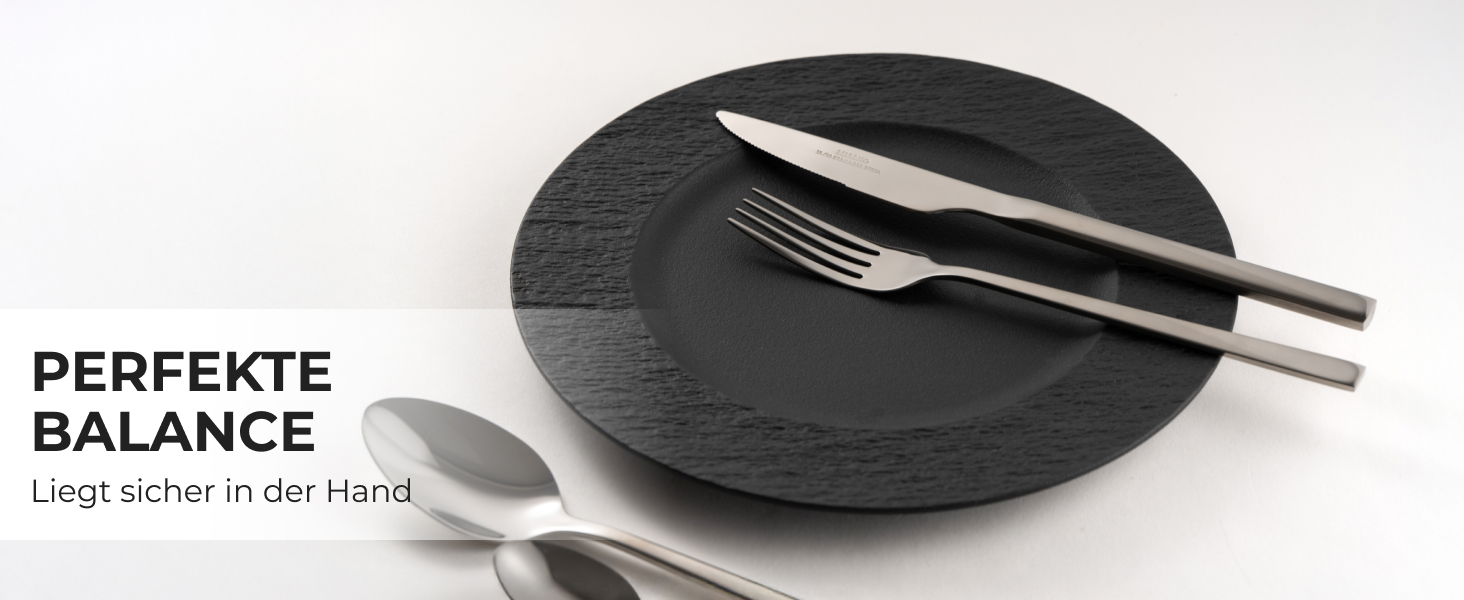 Набір столових приборів Miamio для 6 осіб (72 шт.) з нержавіючої сталі 18/10, сріблястого кольору, придатний для миття в посудомийній машині