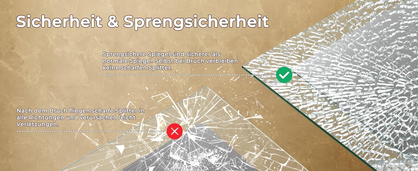Дзеркало для ванної кімнати LOMIKEN з підсвічуванням, 60x50 см, LED, холодний білий світ, енергозбереження, вертикальне/горизонтальне кріплення, вимикач на стіні, матові краї