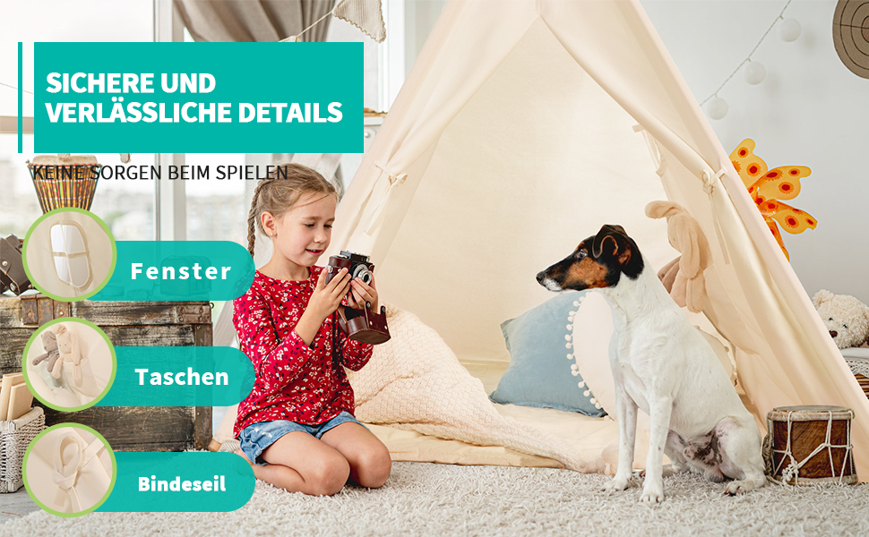 Дитячий намет Tipi для гри в приміщенні та на вулиці: намет-халапа, ігровий будиночок для хлопчиків та дівчаток з сумкою для зберігання, жовтий