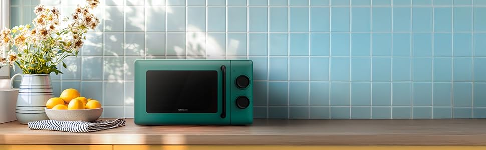 Мікрохвильова піч Cecotec Proclean 3010 Зелена, 20 л, 700 Вт, механічна