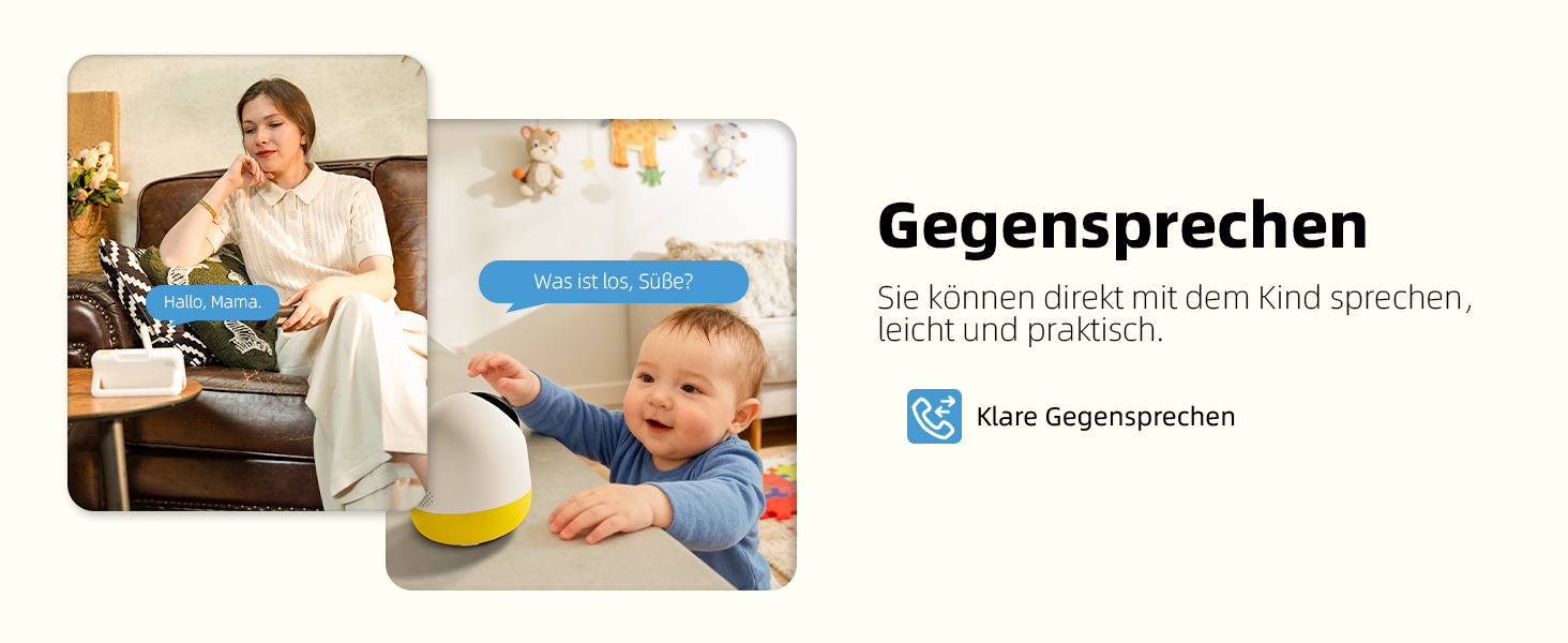 Радіоняня Ellie з камерою 2K, 5