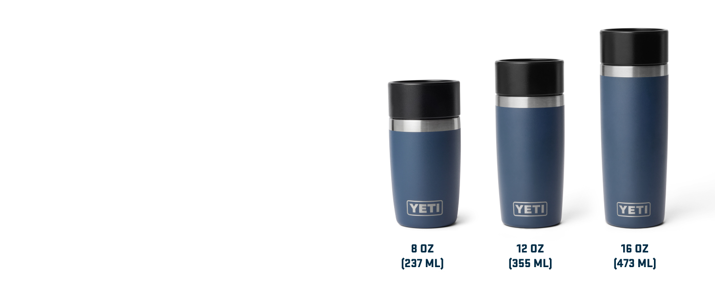 Термокружка YETI Rambler 12 oz (355 мл), чорна, з кришкою Commuter, нержавіюча сталь